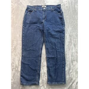 Riders By Lee Jean Women Plus Sz 16p Blue Relaxed Straight Baggy Western Cowgirl